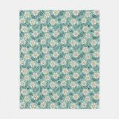 Retro Smiling Daisies Patroon – Groovy 70s Boho Fleece Deken (Voorkant)