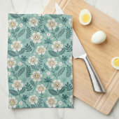 Retro Smiling Daisies Patroon – Groovy 70s Boho Theedoek (Quarter Fold)