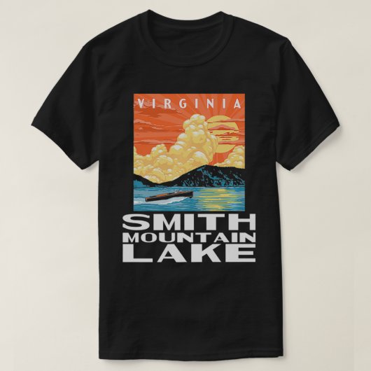 Retro Smith Mountain Lake Virginia T-shirt (Design voorkant)