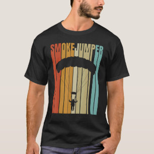 Retro Smokejumper Wildland Brandweerlieden Redding T-shirt