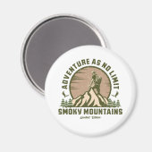 Retro Smoky Mountain Hike Magneet (Voorkant / Achterkant)