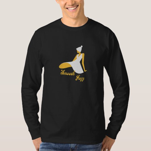 Retro Smooth Jazz Muziek T-shirt (Voorkant)