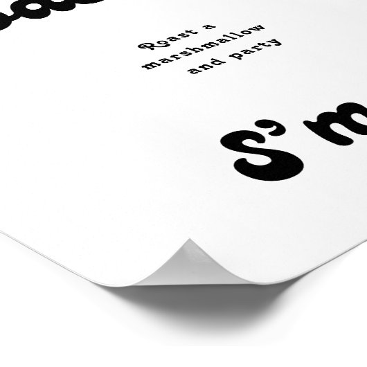 Retro S'more Bar | Gebrand een marshmallow bruilof Poster (Hoek)