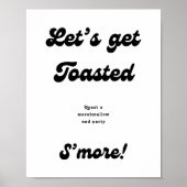Retro S'more Bar | Gebrand een marshmallow bruilof Poster (Voorkant)