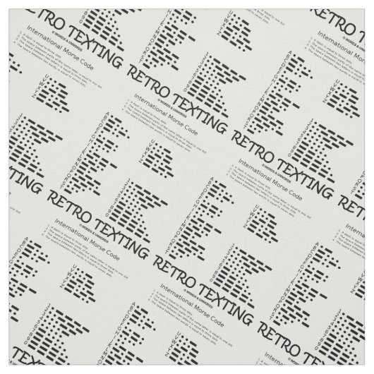Retro Sms International Morse Code Geek Humor Stof (Swatch)