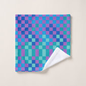 Retro Snake Checker Geruite Patroon Bad Handdoek (Wasdoekje)