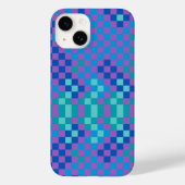 Retro Snake Checker Geruite Patroon Case-Mate iPhone Case (Achterkant)