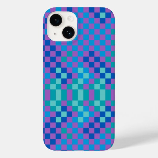 Retro Snake Checker Geruite Patroon Case-Mate iPhone Case (Achterkant)