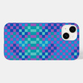Retro Snake Checker Geruite Patroon Case-Mate iPhone Case (Achterkant (horizontaal))