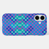 Retro Snake Checker Geruite Patroon Case-Mate iPhone Case (Achterkant (horizontaal))