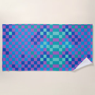 Retro Snake Checker Geruite Patroon Strandlaken