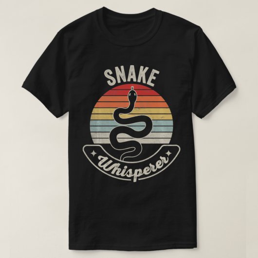 Retro Snake Whisperer Snake Lover Funny Sn T-shirt (Design voorkant)