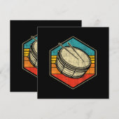 Retro  Snare Drum - Marching Band Drumline Bedankkaart (Voorkant / Achterkant)