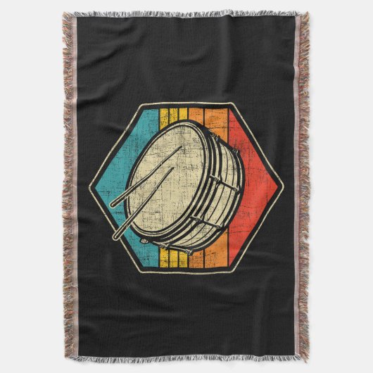 Retro Snare Drum - Marching Band Drumline Deken (Voorkant Verticaal)