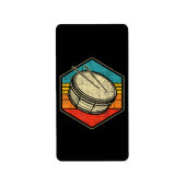 Retro  Snare Drum - Marching Band Drumline Etiket (Voorkant)