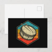 Retro Snare Drum - Marching Band Drumline Feestdagenkaart (Voorkant / Achterkant)