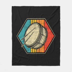 Retro Snare Drum - Marching Band Drumline Fleece Deken
