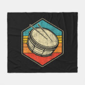 Retro Snare Drum - Marching Band Drumline Fleece Deken (Voorkant (Horizontaal))