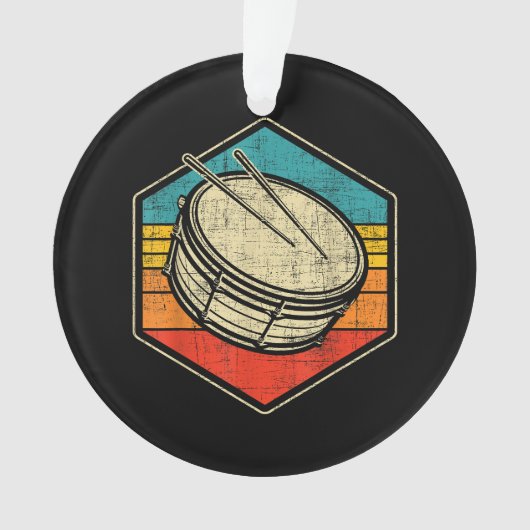 Retro Snare Drum - Marching Band Drumline Ornament (voorkant)