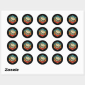 Retro Snare Drum - Marching Band Drumline Ronde Sticker (Vel)