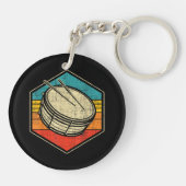 Retro Snare Drum - Marching Band Drumline Sleutelhanger (Achterkant)