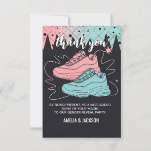 Retro Sneaker Ball Uitnodiging 90s Gender Reveal