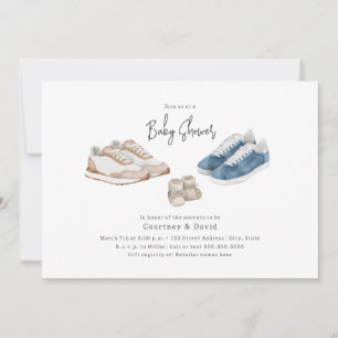 Retro Sneaker Shoes Baby shower Kaart