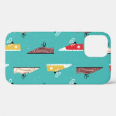 Retro sneakers: naadloos patroon. Case-Mate iPhone case (Achterkant (horizontaal))