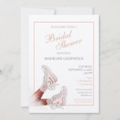 Retro Sneakers Peach Wedding Bridal Shower Kaart (Voorkant)