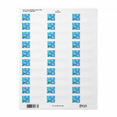 Retro sneeuw Adresetiketten Etiket (Full Sheet)