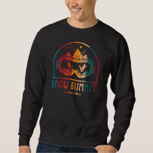 Retro Sneeuw Summit Ski Avontuur T-shirt