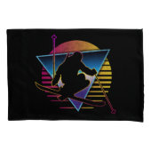 Retro  sneeuw van 80 jaar Ski Kussensloop (Voorkant)