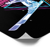 Retro  sneeuw van 80 jaar Ski Poster (Hoek)