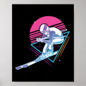Retro  sneeuw van 80 jaar Ski Poster (Voorkant)