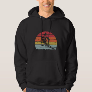 Retro sneeuw van 80 jaar Ski Sunset Hoodie