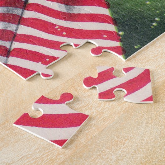 Retro  sneeuwbankkaarten legpuzzel (Zijkant)