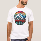 Retro Sneeuwbassin Ski T-shirt (Voorkant)