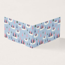 Retro Sneeuwboom Geschenkbijlage Kaart