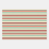 Retro Sneeuwflurries en Stripes Inpakpapier Vel (Voorkant 3)