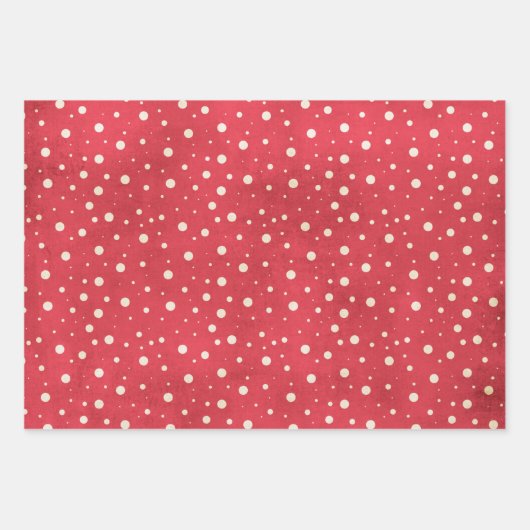 Retro Sneeuwflurries en Stripes Inpakpapier Vel (Voorkant 2)