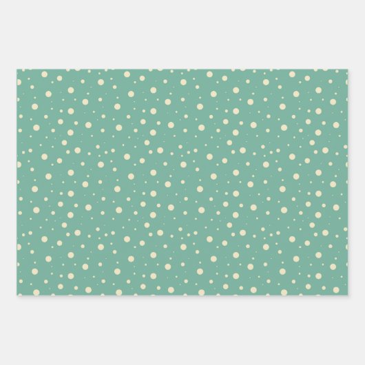 Retro Sneeuwflurries en Stripes Inpakpapier Vel (Voorkant)