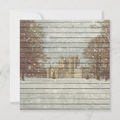 Retro | sneeuwkasteel feestdagenkaart (Voorkant)