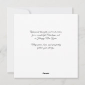 Retro | sneeuwkasteel feestdagenkaart (Achterkant)