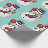 Retro sneeuwman inpakpapier (Hoek)