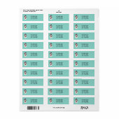 Retro  sneeuwman kerst etiket (Full Sheet)