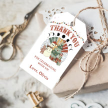 Retro Sneeuwman Kerstboom Verjaardagsgunst