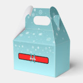 Retro sneeuwman, Schattigee hond, rode kardinaal e Bedankdoosjes (Achterkant)