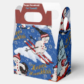 Retro Sneeuwmannen, 6 Pt ster en Chanoeka Groeten Bedankdoosjes (Geopend)