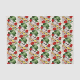 retro  sneeuwpopje kerstvakantieweefsel tissuepapier