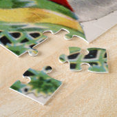 Retro  sneeuwpoppenkast voor kerstmis legpuzzel (Zijkant)